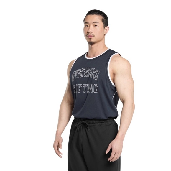 Gymshark Black Athletic MESH Tank Top Sz Small - Picture 2 of 10